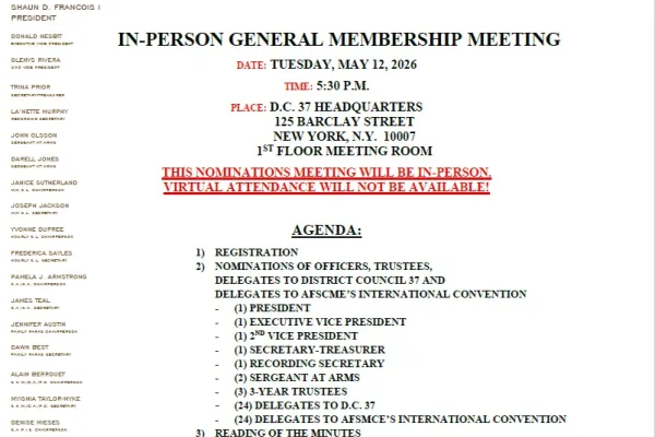 Local 372 Notice of Nominations of Officers and Delegates 2026 - Page 1