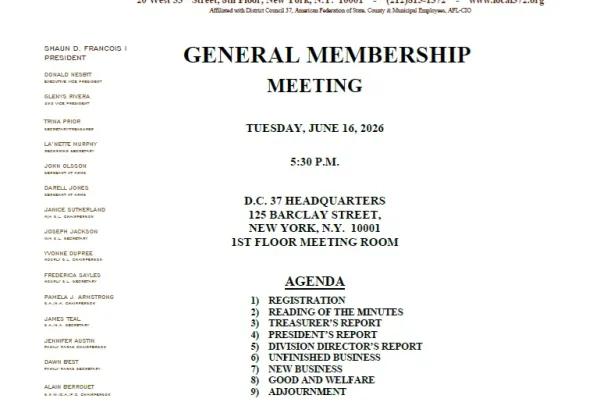 Local 372 Notice of Election of Officers and Delegates 2026
