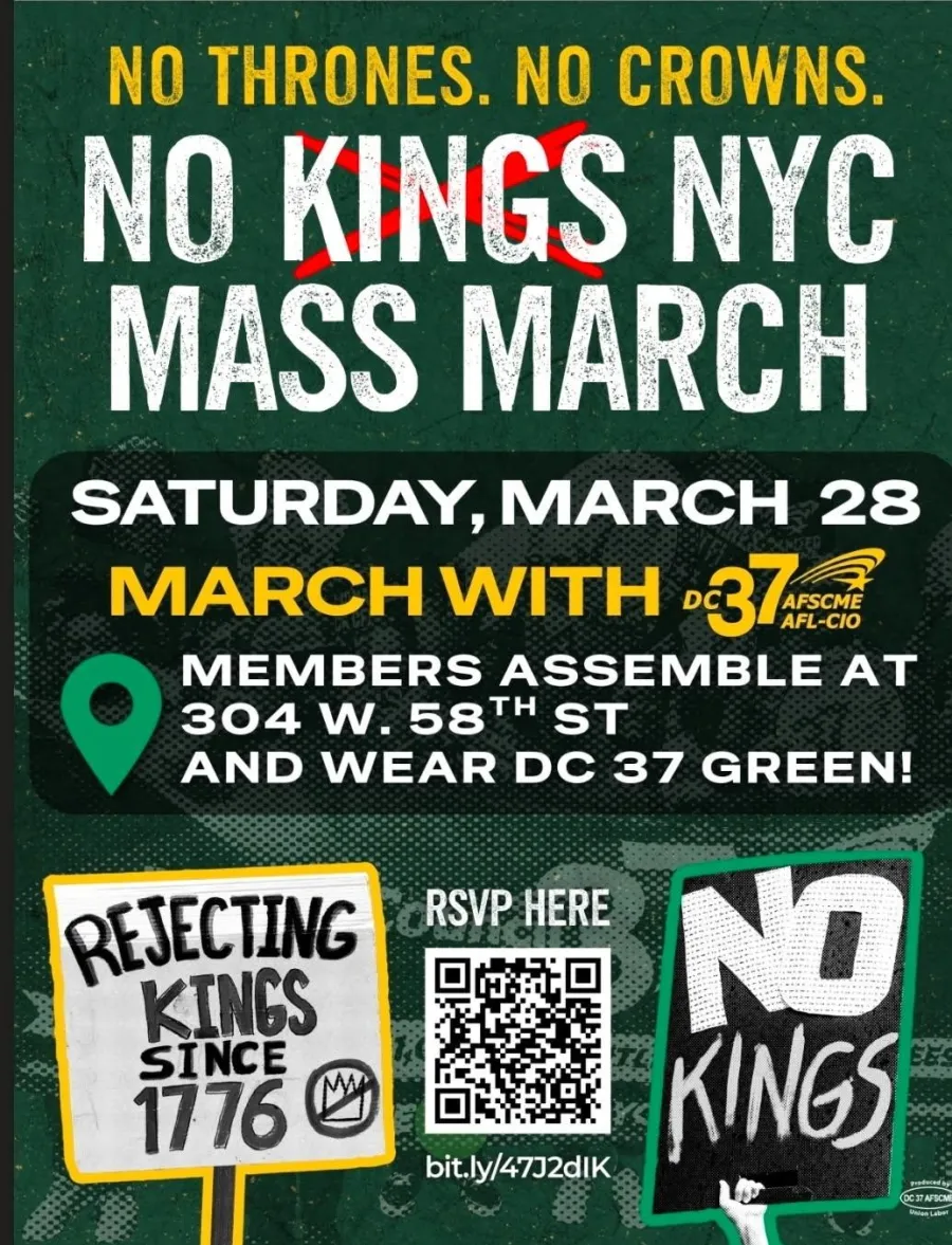 DC 37 No Kings NYC Mass March 