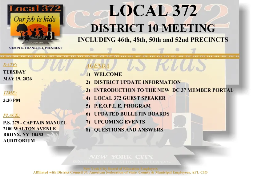 Local 372 District 10 Meeting