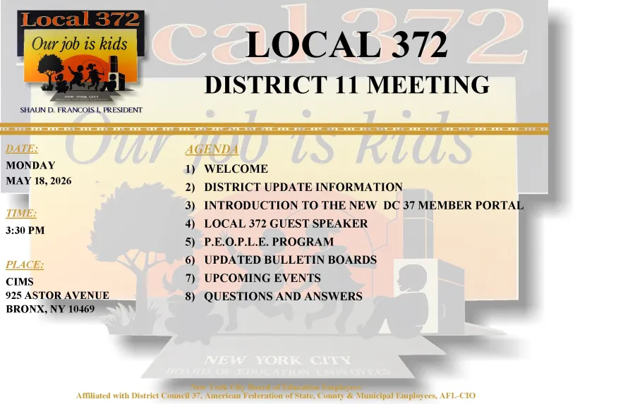 Local 372 District 11 Meeting