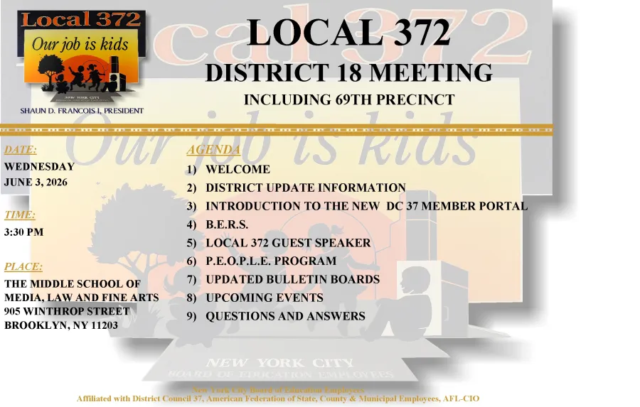 Local 372 District 18 Meeting