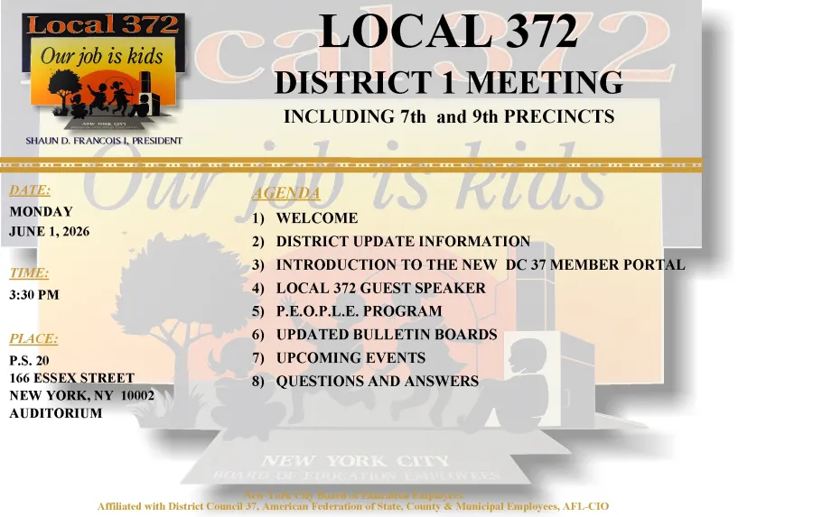 Local 372 District 1 Meeting