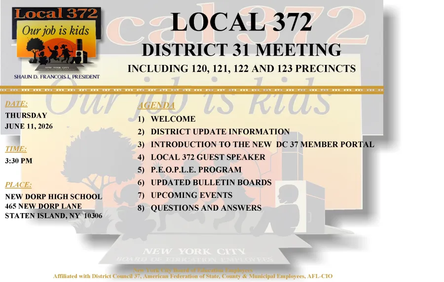 Local 372 District 31 Meeting
