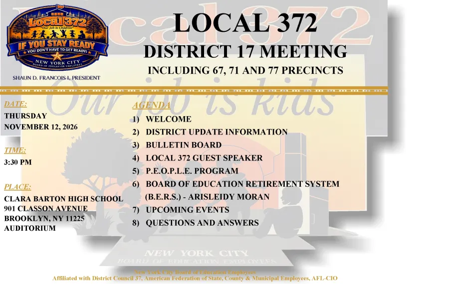 Local 372 District 17 Meeting