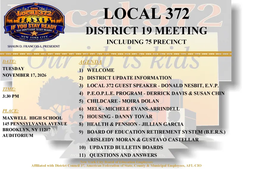 Local 372 District 19 Meeting