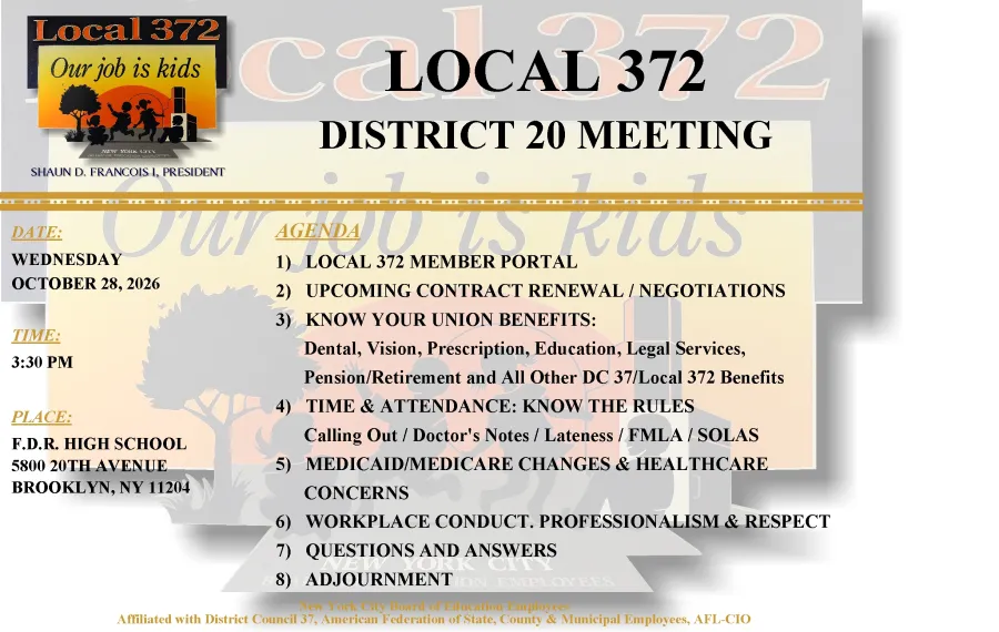Local 372 District 20 Meeting