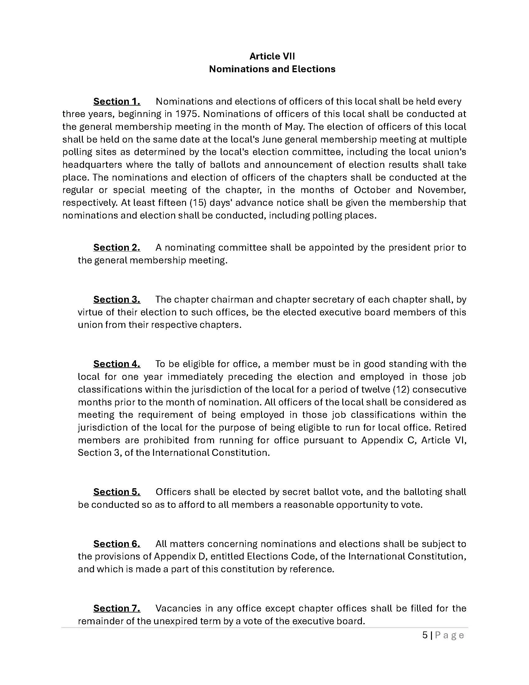 Local 372 Constitution - Page 5