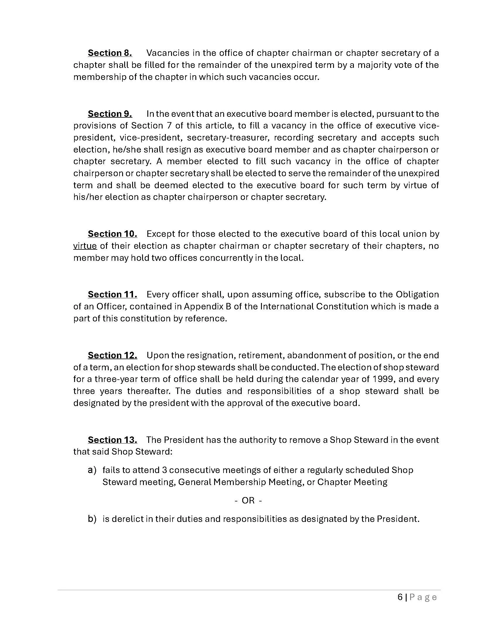 Local 372 Constitution - Page 6