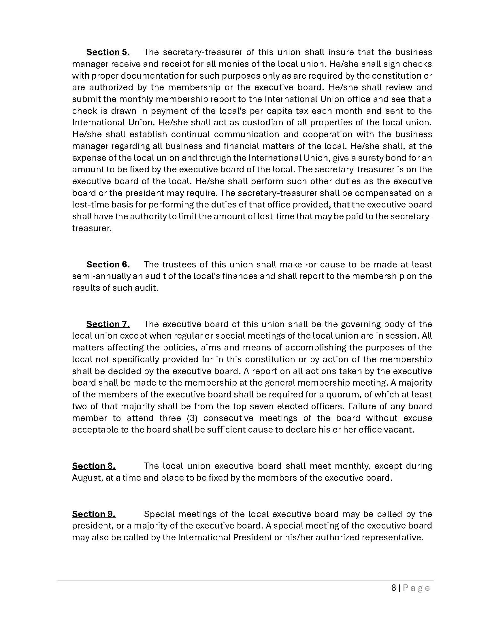 Local 372 Constitution - Page 8